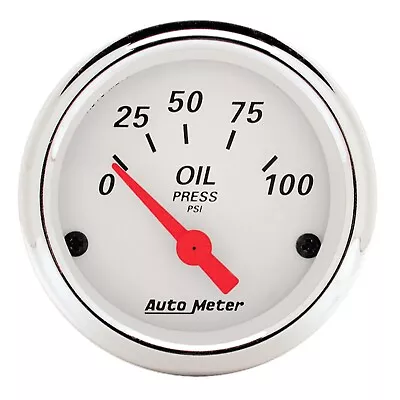 AutoMeter 1327 2-1/16  Oil Pressure 0-100 Psi Arctic White • $102.74