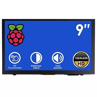 HMTECH 9 Inch Raspberry Pi Screen Touchscreen Monitor 1024x600 HDMI Monitor 1... • $89.73