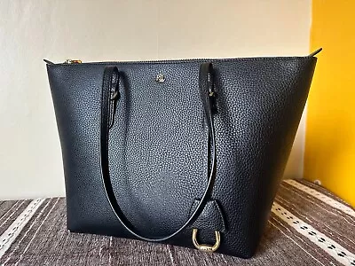 Ralph Lauren Faux-Leather Medium Keaton Tote - Black - RRP £159 • £98