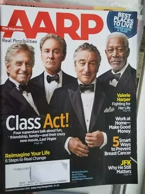 AARP Magazine - Douglas DeNiro Kline & Freeman Cover - October/November 2013 • $2.95