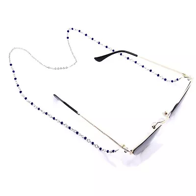 Sapphire Beaded Eyeglass Chain Royal Blue Lanyard Necklace Sunglasses Holder 25  • $16.90