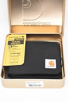 New Carhartt Nylon Duck Bifold Wallet Black WW0235 • $29.99