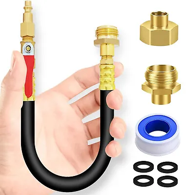 Camper Winterizing Kit Blowout Shut Off Valve Adapter Hose Faucet For RV Trailer • $15.85