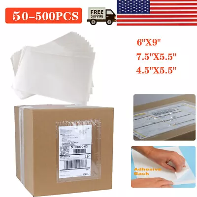 7.5”x5.5” 6”x9” Clear Packing List Invoice Shipping Label Self Envelopes Pouches • $10.98