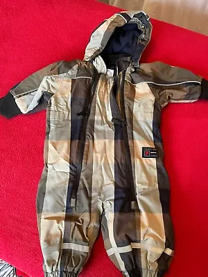 Polarn O Pyret Baby Waterproof Fleece-lined Pram Ski Suit 4-6 Mths • £25