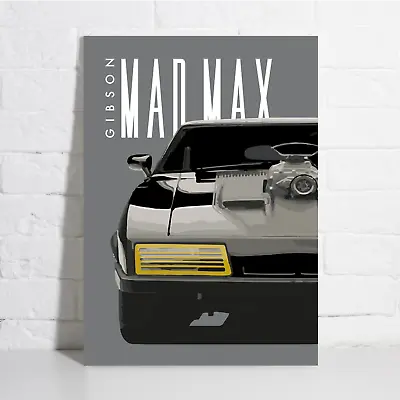 £9.99 • Buy Mad Max - Mel Gibson V8 Interceptor '73 Ford XB Falcon - Minimalist Poster Print