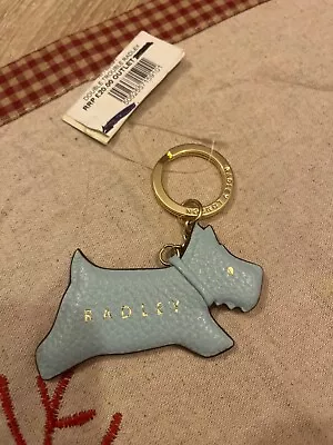 Radley Keyring Blue Leather Dog New With Tag • £9.99