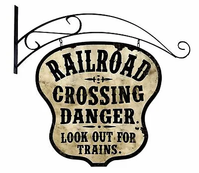 Railroad Crossing 24  Heavy Duty Usa Made Metal Double Sided Mount Warning Sign • $352.80