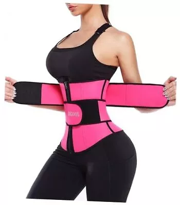  Neopren Waist Trainer For WomenWorkout Plus Size Trimmer Belt Large Pink • $41.10