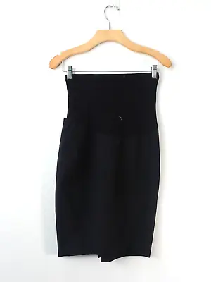 Maternity Skirt Small Black Over The Belly Mini Pencil Pregnancy Tummy Stretch • £22.08