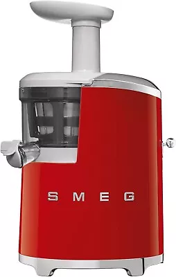 SMEG Retro 50's Style Design Red Low Speed Juicer Machine 150W 500ml Capacity • £190.95