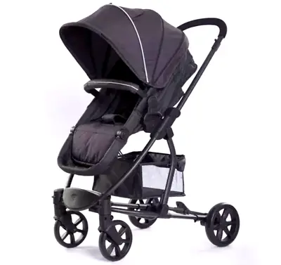 RICCO Baby 2-in-1 Foldable Buggy Stroller Pushchair With Reversible Seat - Black • £92.95