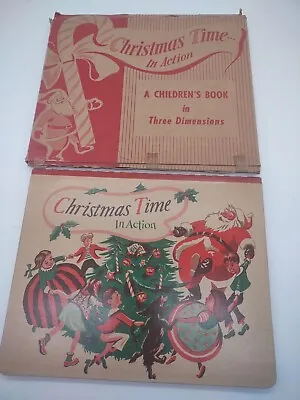 Vintage 1949 CHRISTMAS TIME IN ACTION  Pop-Up Book • $17.24