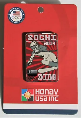 Sochi 2014 Usa Skiing Team Pin - New On Card / Winter Olympics • $10