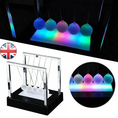 £9.46 • Buy Newtons LED Light Up Ball Kinetic Energy Cradle Home Science Toys Games Gift UK