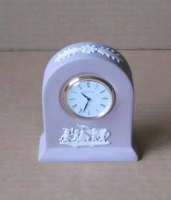 Wedgwood Lilac Jasperware Small Dome Clock • $169.96