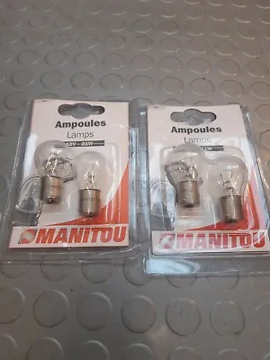 Manitou Genuine Part - 4x Bulbs / Lamps 12v - 21w  P/n 675 • £12.50