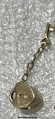 $297 • Buy Genuine Pandora 14ct Yellow Gold Charm Key To My Heart 750341 Lock & Key Retired