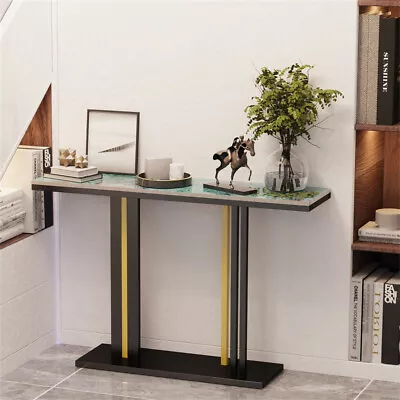 Stunning Modern Marble Console Table Metal Base Porch Table Art Viewing Platform • £159.93