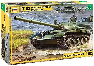 Zvezda 3622 T-62 Soviet Main Battle Tank 1:35 Model Kit • $53.96