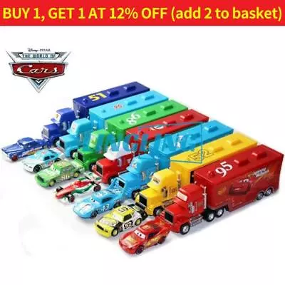 Disney Pixar Cars Chick Hicks Lightning McQueen Mack Hauler Truck & Car Toys New • £14.89