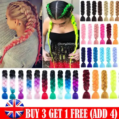 Colored Jumbo Braiding Braids Hair Extensions Fake Crochet Braiding Piece Jumbo • £2.75