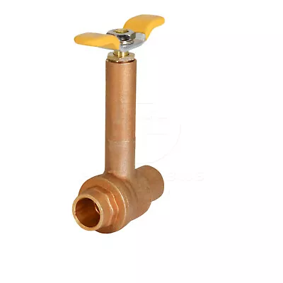 Midline Valve Brass Ball Valve Long Bonnet With T-Handle 1/2 In-3/4 In USA Stock • $17.99