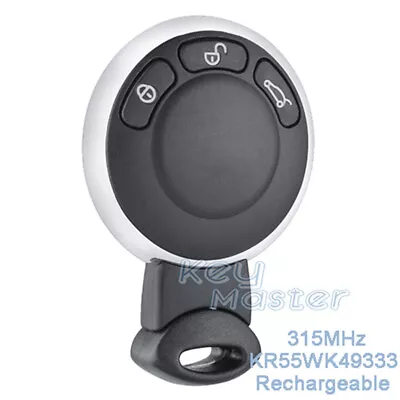 For BMW Mini Cooper Rechargeable Battery Smart 315MHz Remote Key Fob KR55WK49333 • $34.88