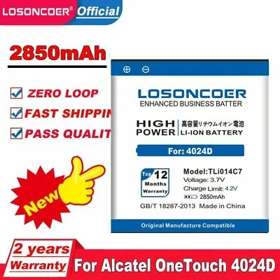 New Arrivals 2850mAh TLi014C7 Battery For Alcatel OneTouch Pixi First 4024D 4.0 • $27.03