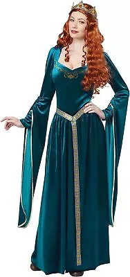 Lady Guinevere Medieval Renaissance Queen Fancy Dress Up Halloween Adult Costume • $50.95