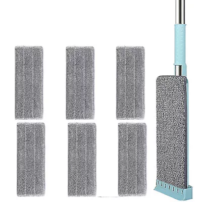 Steel Handle Flat Mop Set 360° Swivel Microfiber Mop Cleaning Hands +6Mops US • $15.99