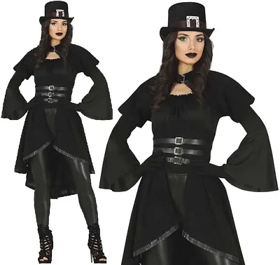 Ladies Halloween Gothic Vampire Fancy Dress Costume Womens Vamp Tunic Outfit Fg • £24.99