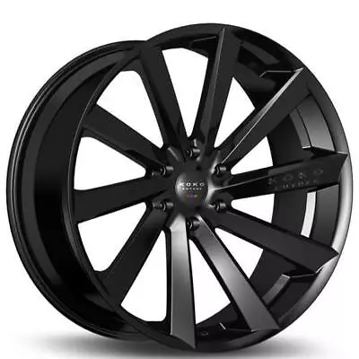 20  Staggered Koko Kuture Wheels Kapan Gloss Black Rims (p04) • $1448