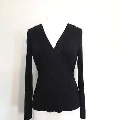 ECI New York Black Long Sleeve Blouse Size Large • $9.77