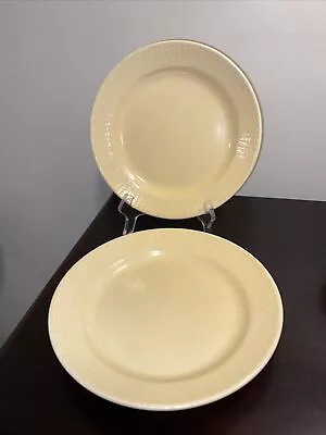 Martha Stewart Collection Yellow Basket Weave  9” Salad Plates Set Of Two • $14