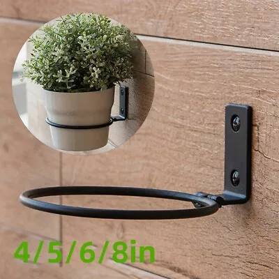 1/3Pcs Plant Flower Pot Wall Mounted Ring Holder Garden Hanging Basket Bracket • £5.09