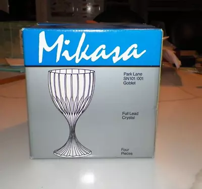 Vintage Mikasa Park Lane Goblets Set Of 4 Nib Sn101/001 • $49.95