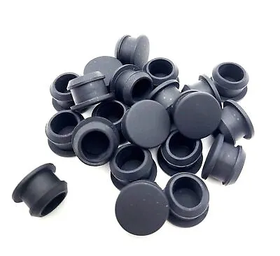 1/2  Solid Rubber Grommet Flexible Hole Plugs For 3/16” Thick Walls 5/8  OD Top • $10.95