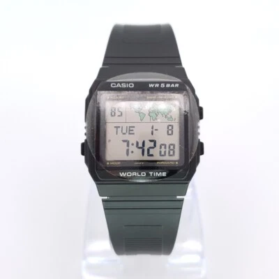 £435 • Buy Nos Casio W-50u World Time Alarm Chrono Vintage Digital Watch Japan 1988