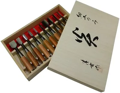 £247.79 • Buy Hand Made Nomi Japanese Crafted Flat & Curved Chisel Woodworking Tool 10 Pcs Set