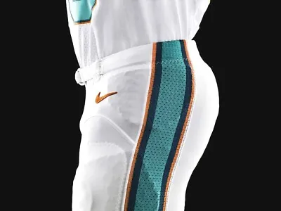 Miami Dolphins Team Issued/game Used White Nike Pants 2013-2017 Season All Sizes • $16.99