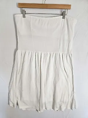 Victorias Secret Dress Womens Size XL Cover Up Strapless Shelf Bra Lined Cream • $21.98