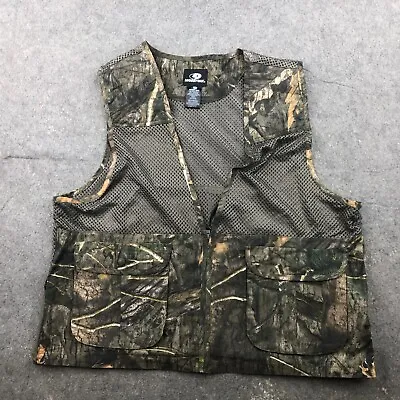 Mossy Oak Vest Men’s XL / 2XL Camouflage Zip Up Tactical Hunting Fishing Utility • $12.72