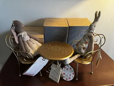 Maileg Rabbit/Bunny Romantic Table & Chairs (Bunny And Rabbit Not Included) BNIB • £65