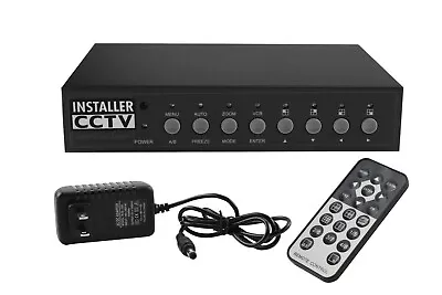 Video Quad Color 4CH Multiplexer 2 BNC Output W/ Remote Control &1Amp Adapter • $50.99