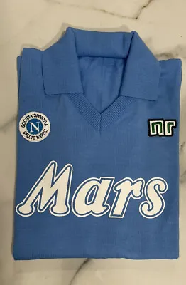 Shirt Maradona Naples Mars 10 1988/89 Acrylic Lanetta Vintage Years 80 • £91.61