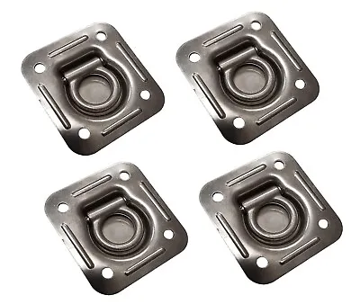 4 Pack Zinc Plated Recessed Floor D Ring Enclosed Trailer Flatbed Truck Tie Down • $24.65