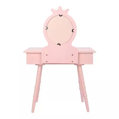 Children's Single Mirror Single Drawer Round Foot Dresser Pink • $96.60