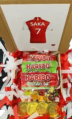 Arsenal Shirt Personalised Football Novelty Gift Box Birthday Easter Sweets • £6.95