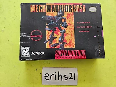 MechWarrior 3050 (Super Nintendo SNES 1995 ) Original Game BOX Only (No Game) • $24.99